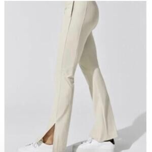 Carbon38 Kick Flare Split Hem Stretch Pants